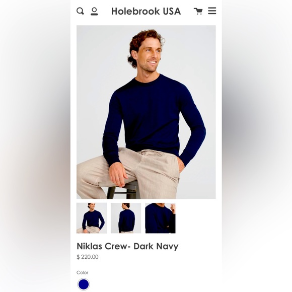 Holebrook knit sweater crew neck size: M